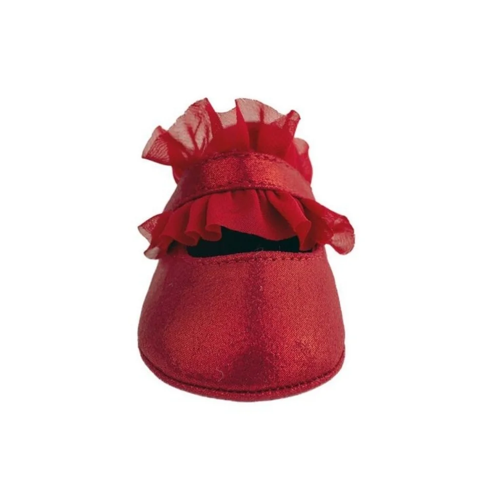 Girls Baby Deer Red Infant Bella Crib Shoes